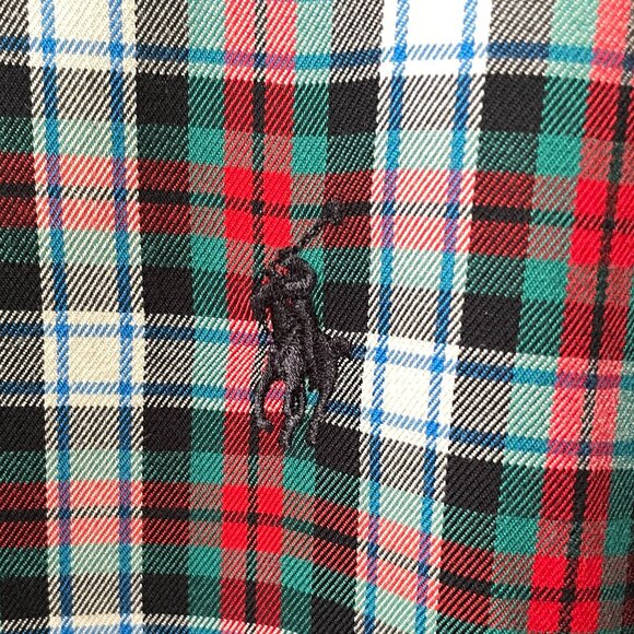 EUC Ralph Lauren Blake Cotton Red/Black Plaid Long Sleeve Shirt - Men's XXL - Picture 4 of 10